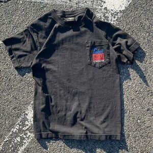 Vintage Pabst Loser Machine Blue Ribbon Union Beer pocket t-shirt